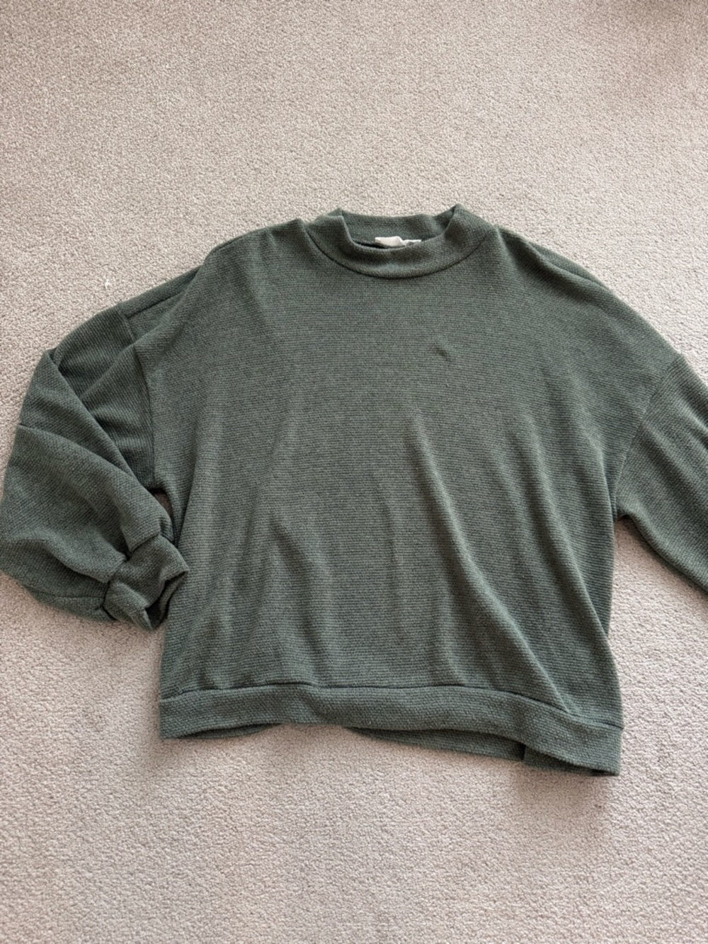 Lush Olive Green Knit Crewneck